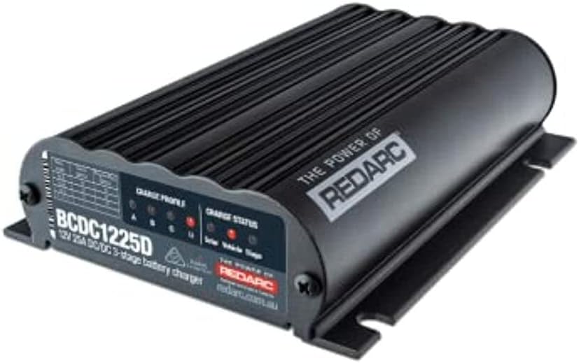 REDARC 25A in-Vehicle DC to DC Charger with MPPT — Dual Input for Solar & Alternator Charging, Green Power Priority - 12 or 24V Battery Charger Suitable with AGM, Gel, Lithium LiFePO4 Batteries