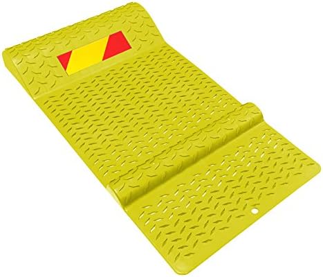 Electriduct Pack of 6 Plastic Parking Mat Guides for Garage Vehicles, Antiskid Car Safety Park Aid - Yellow