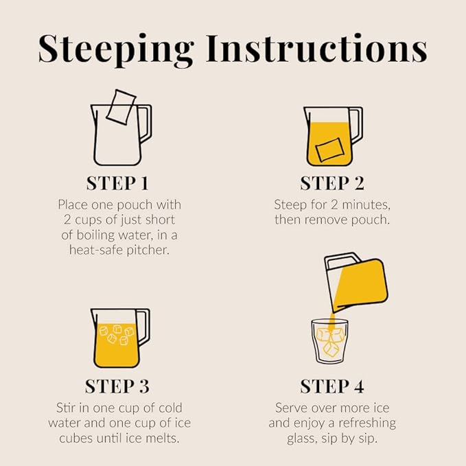 The Republic of Tea – Pineapple Orange Guava Iced Green Tea, 8 Large Quart-Sized Iced Tea Pouches, Naturally Caffeinated