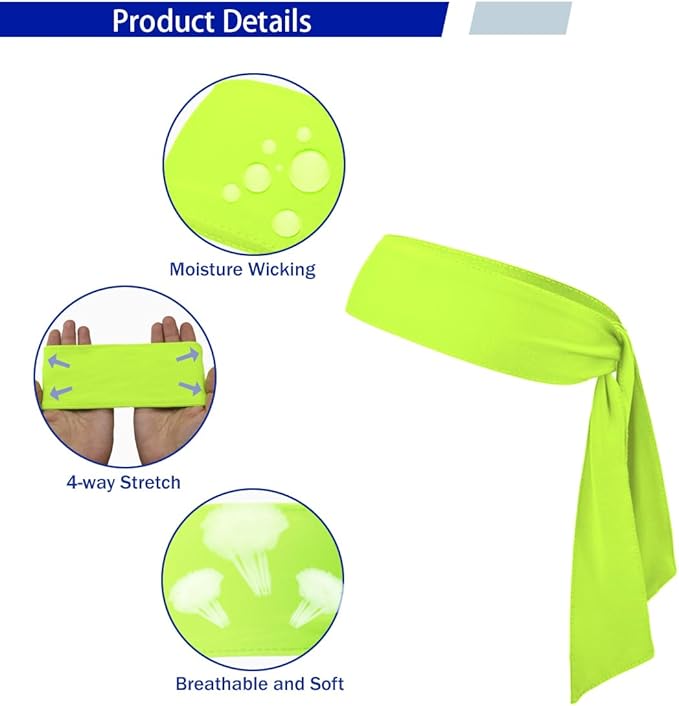 Sport Tie Headbands Tennis Head Tie for Men Women Sports Fans Ninja Soccer Basketball Teams Head Ties Halloween