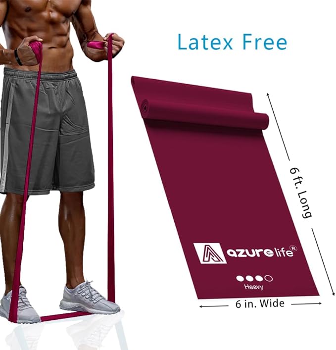 Professional 8 Yards Bulk Resistance Bands Rolls or 5,6,7 ft. Long Non-Latex Elastic Exercise Bands, Stretch Bands for PT, Yoga, Pilates, Rehab, at-Home or The Gym Workouts