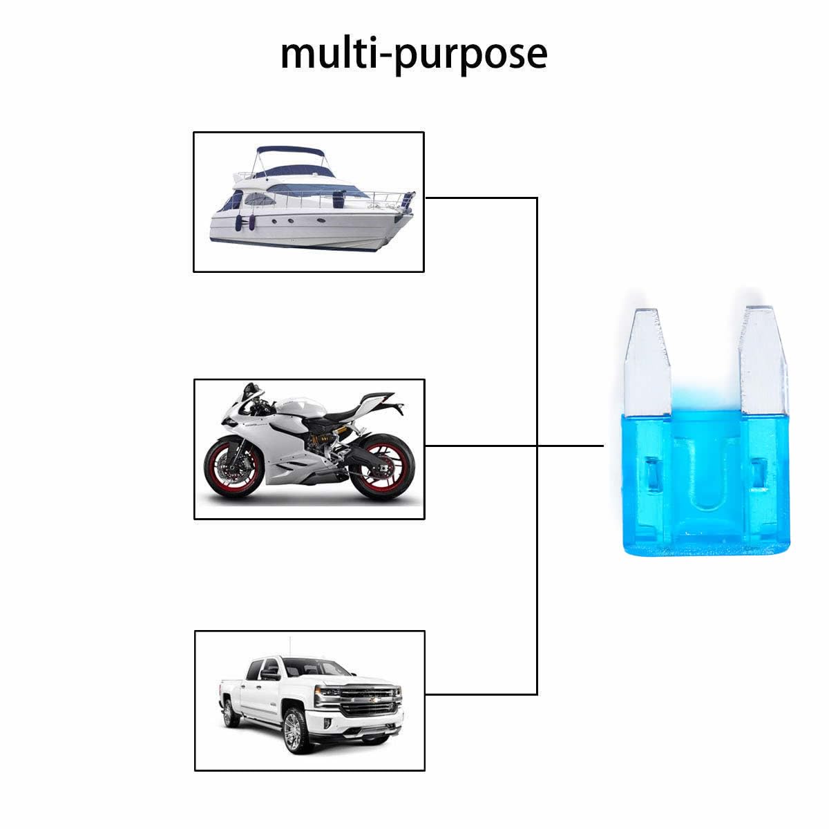 100 Pack Auto Fuses 15 AMP APM/ATM 32V Mini Blade Style Fuses 15A Short Circuit Protection Car Fuse (15 AMP)
