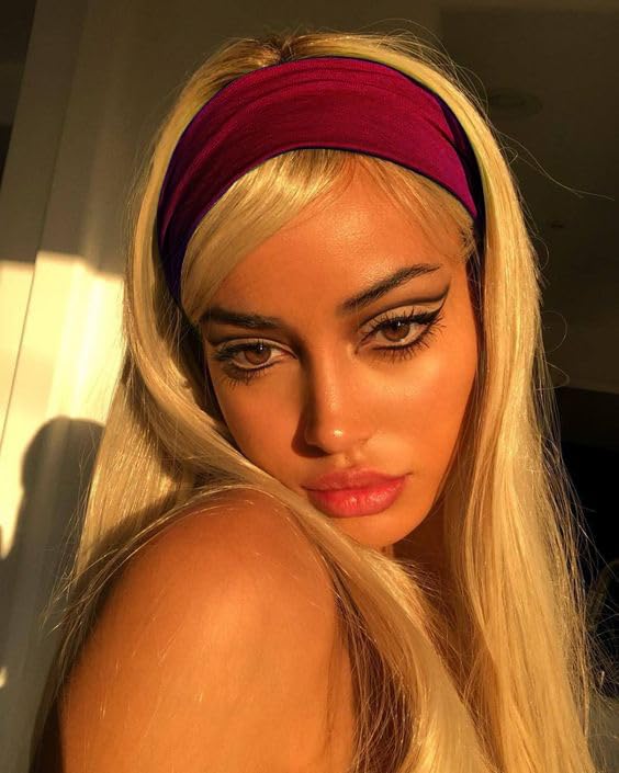 DRESHOW Yoga Sports Headbands for Women Elastic Non-Slip Headbands Workout Running Hair Bands 6 Pack