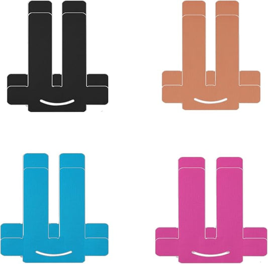 Kinesiology Tape for Knees, 8 Count Precut Kinesiology Tape,Original Cotton Waterproof & Breathable, Latex Free Elastic Kinesiology Athletic Tape for Knee Support and Muscle Pain Relief-4colors