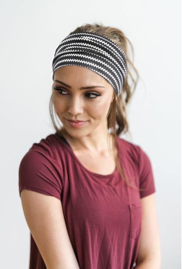 Boho Headbands for Women Wide Hair Bands for Women’s Hair Non Slip Thick Headbands for Yoga Workout Every Day Basic Girl’s Fashion Accessories