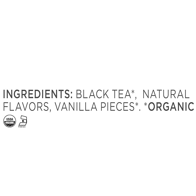 Tea Forte Orchid Vanilla Premium Organic Loose Leaf Caffeinated Black Tea Blend Canister, Makes 35-50 Cups