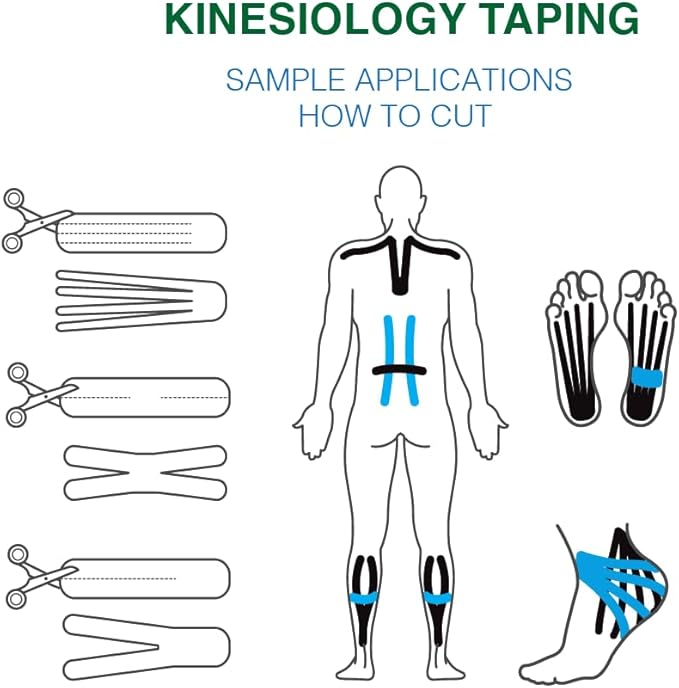 | Elastic Kinesiology Tape | Uncut Athletic Tape | Support & Recovery for Knees, Elbows, Shoulders & Muscles | Cotton Elastic, Hypoallergenic, Latex Free, Breathable, 2 in x 16ft (Beige)