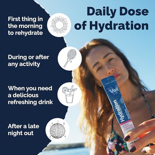 Voli Electrolytes Powder Packets | No Added Sugar Electrolyte Drink Mix for Hydration | Keto & Fasting Friendly, Natural Superfoods & Minerals | Pina Colada, 30-Count