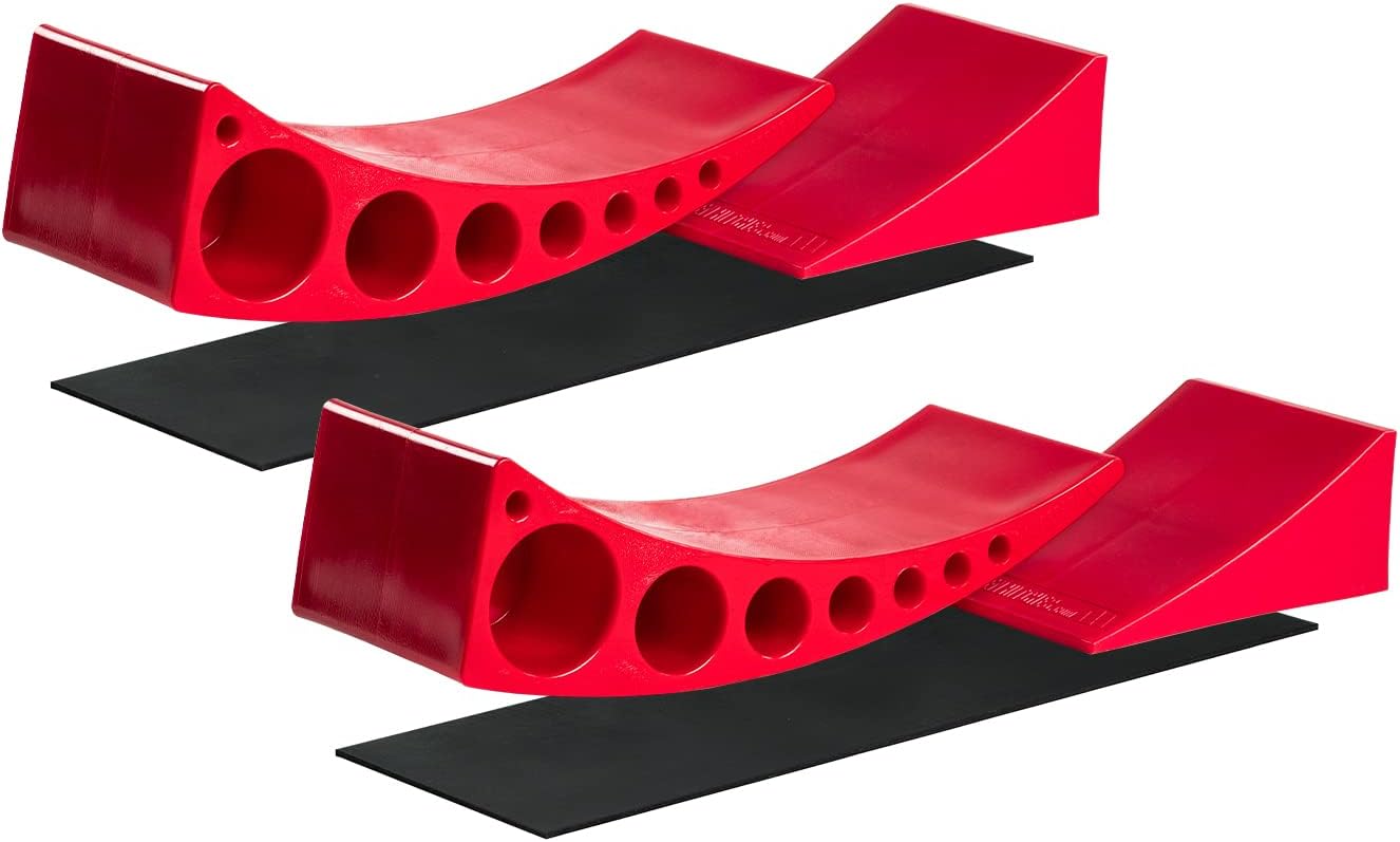 ANDERSEN HITCHES | 3604 RV and Trailer Accessories | 2-Pack Camper Leveler Blocks w/Rubber mats | Camper Leveling System | Outdoor Camping Levels