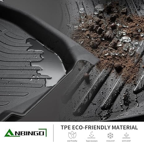 ANBINGO®-Floor Mats for 2025 2026 Chevy Equinox (Not for EV) & GMC Terrain 2025,All Weather TPE Protection Equinox Floor Mats 1st & 2nd Row Floor Liners for 2025 Chevy Equinox Accessories