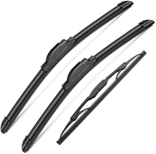 3Pcs Windshield Wiper Blades for Jeep Liberty 2008 2009 2010 2011 2012, Original Equipment Automotive Replacement Windshield Wiper Blades for My Car- 19"/19"/14T" (Pack of 3) J- HOOK