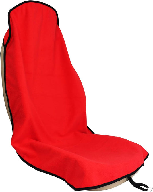Car Seat Cover Protector Front Seats,for Gym Workout,Running,Swimming,Beach and Hiking,Waterproof Sweat Towel Bucket Seat Covers for Cars SUV Trucks (Red, 1Pcs)