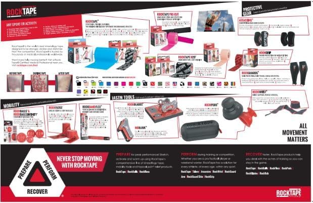 RockTape Original 2-Inch Water-Resistant Kinesiology Tape