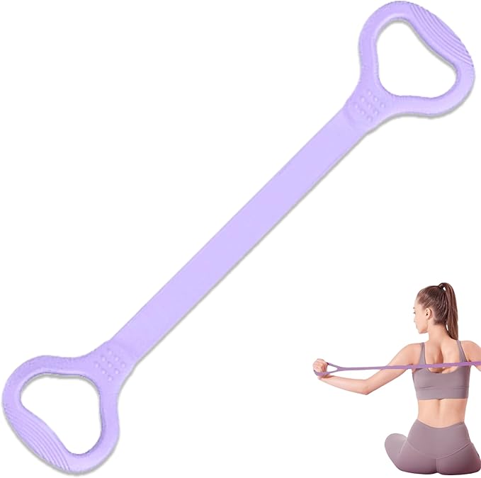 LEZER Figure 8 Resistance Band, Fitness Elastic Rope, Execrise Workout for Arm, Back, Chest and Shoulder, Yoga, Pilates, Stretching, Physical Therapy Equipment