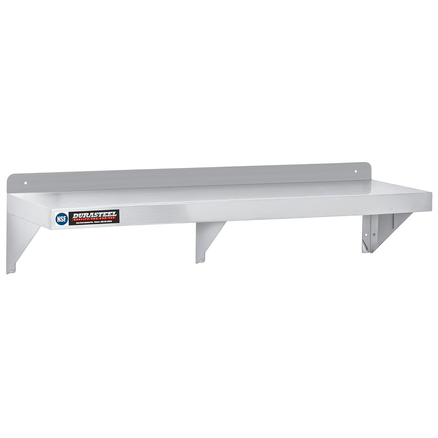 DuraSteel Stainless Steel Wall Mount Shelf 60" Wide x 14" Deep Commercial Grade - NSF Certified - Good for Restaurant, Bar, Home, Kitchen, Laundry, Garage and Utility Room