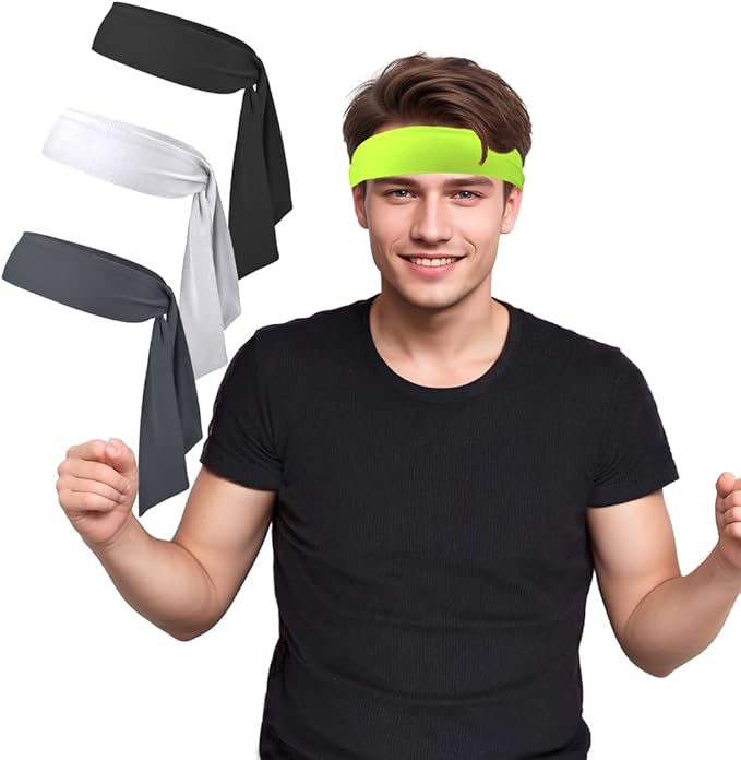 Sport Tie Headbands Tennis Head Tie for Men Women Sports Fans Ninja Soccer Basketball Teams Head Ties Halloween
