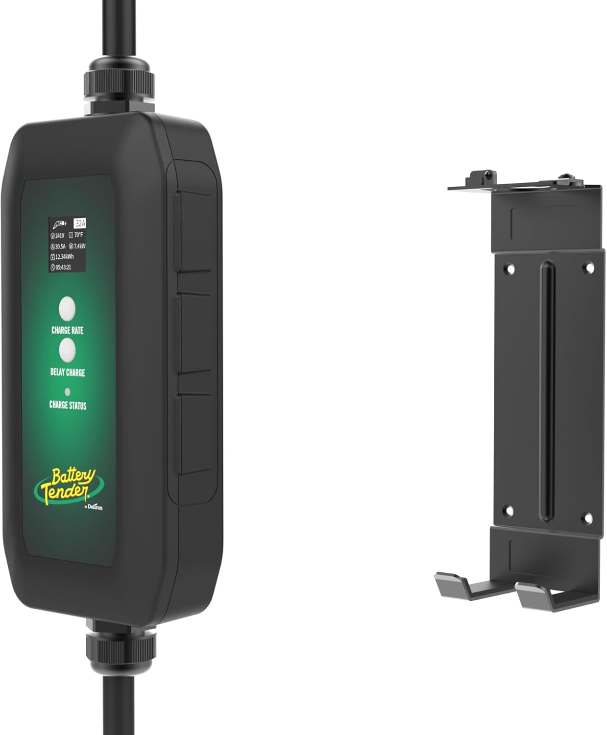 Battery Tender eCharge 32 AMP EV Charger - Level 1+2 Portable Electric Vehicle EV Car Charger - 022-3017-DL-WH