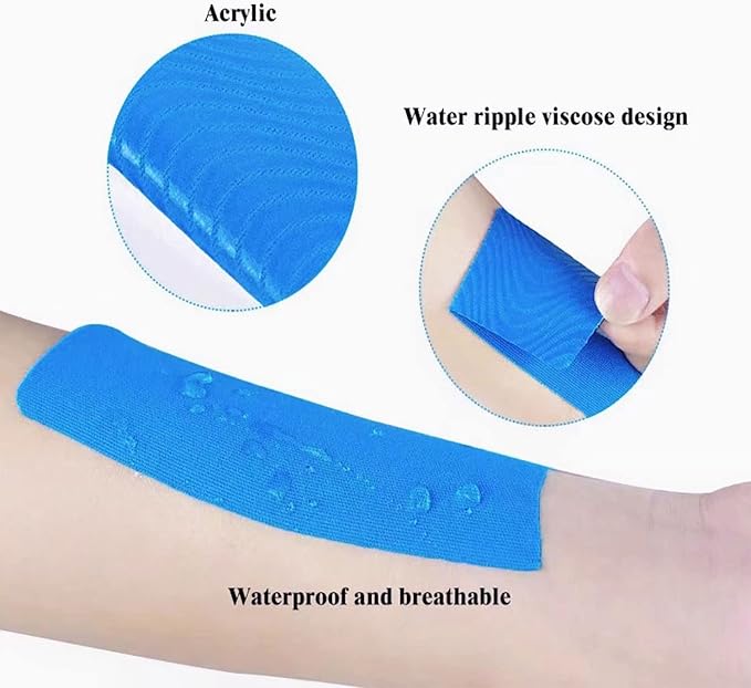 Kinesiology Tape -<3 Rolls>-Elastic Kinesiology Athletic Tape for Joints Support & Muscle Pain Relief-<16.4ft /Roll>-Cotton Waterproof K Tape Latex Free, Breathable Perfect for Any Activity(Pink）