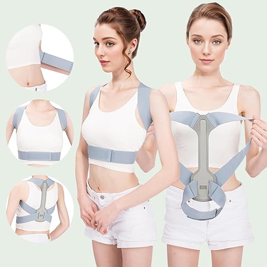 Posture Corrector for Women,Invisible Back Brace for Hunching and Bad Posture,Relieve Shoulder and Neck Muscle Pain,Adjustable Posture Brace for Upper Back Support (Small)