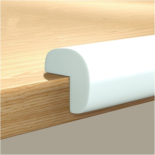 XPLKQXE Sharp Edge Safety Corner Edge Foam Padding, Edge Guards Bumpers Adhesive, Edge Corner Protector Guards for Table Edges & Sharp Corners(White-B,2pcs)
