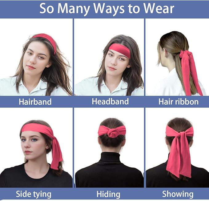 Sport Tie Headbands Tennis Head Tie for Men Women Sports Fans Ninja Soccer Basketball Teams Head Ties Halloween