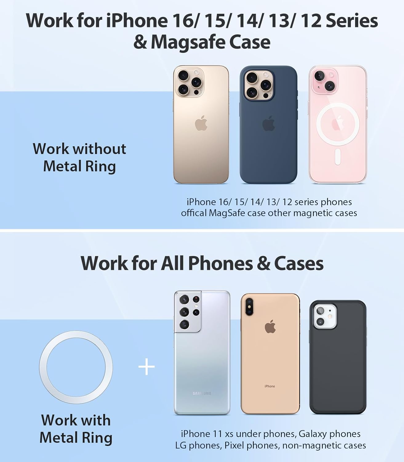 VICSEED for MagSafe Car Mount [Upgraded Strongest Magnet Power] Magnetic Phone Holder for Car Vent 360 Adjustable Magnetic Car Phone Holder Mount for iPhone 16 Pro Max 15 14 13 12 Plus Mini