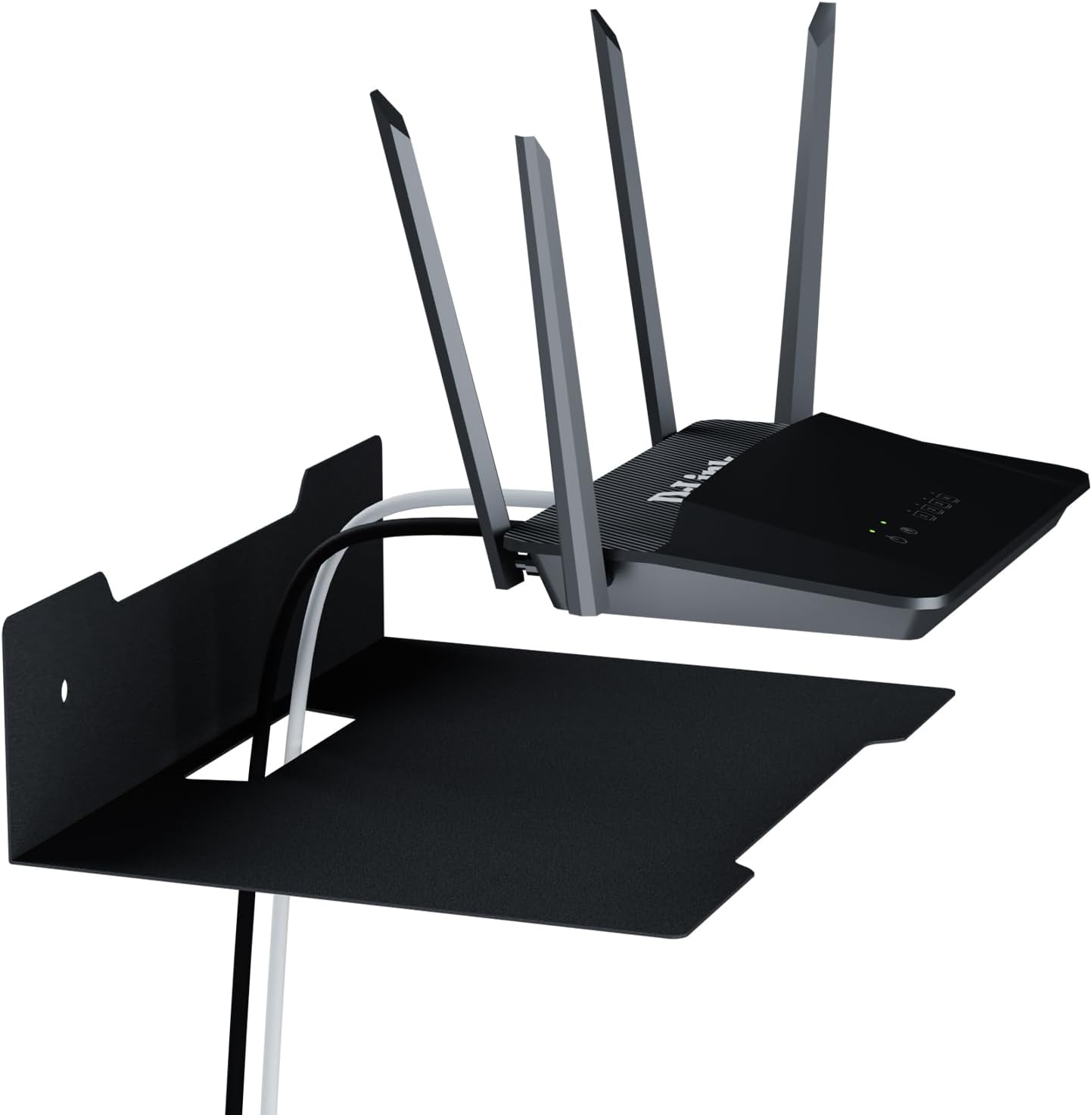 Floating Metal Wall Mount Shelf,Shelf for Projector,TV Cable Box,Router,Speaker,Sound Bar,Camera,Gaming,Decor Display (1, Medium)