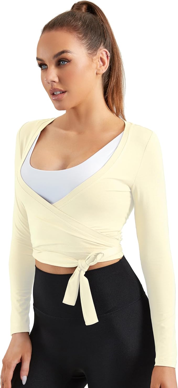 Women Tie Front Shrug Long Sleeve Bolero Cardigan Lightweight Casual Tops