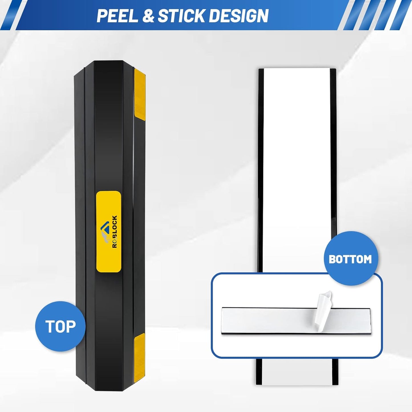 ROBLOCK 16" Heavy Duty Parking Aid with 1.8 Inch Higher Design, Car Parking Stopper for Garage 2 PCS, Parking Aids Protects Car, Parking Gadgets Easy to Install 2 Packs, 16" L x 3.7" W x 1.8" H