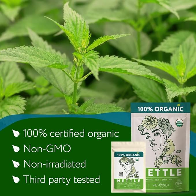 Super Value Pack 5 LB - Organic Stinging Nettle Leaf Tea - Allergy Relief, Fluid Balance - Support Hair, Skin