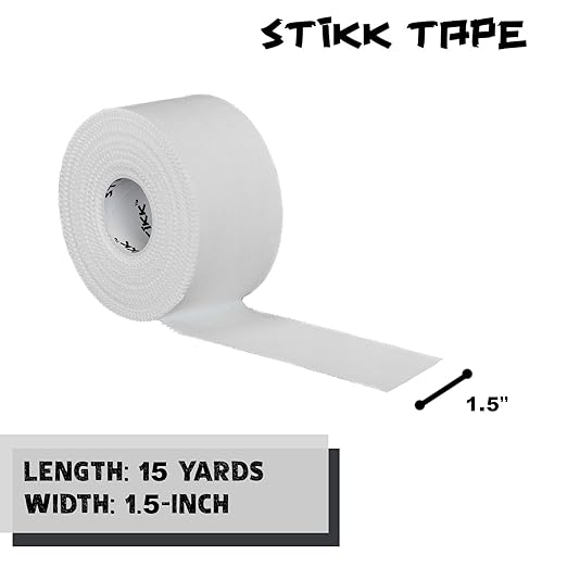STIKK Athletic Tape - 5pk White Tape - 1.5 in x 15 Yards - Stabilizing & Supporting Muscles & Joints - Sports Injury Prevention