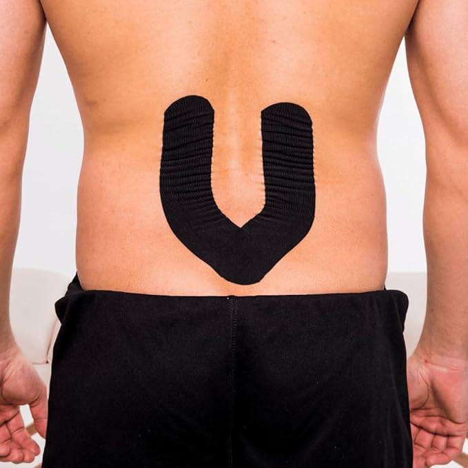 CureTape Sports | Kinesiology Tape for Muscle & Joint Pain | Elastic Therapeutic Tape | Waterproof Athletic Tape | Medical K Tape | 30% Stronger Adhesion | Black | 2inx16ft | (Pack of 1)