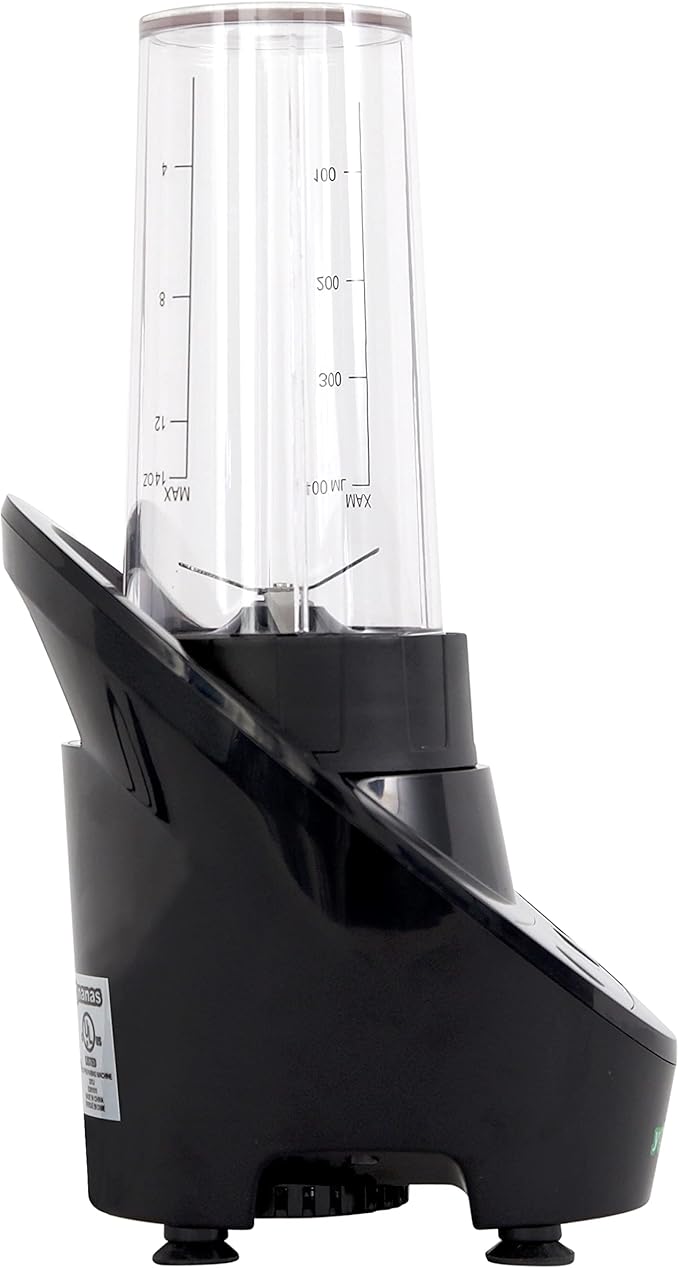 Yonanas Personal Blender with 13.5-Ounce Portable Cup and Drinking Lid for Shakes and Smoothies, BPA Free, 300-Watts, Black