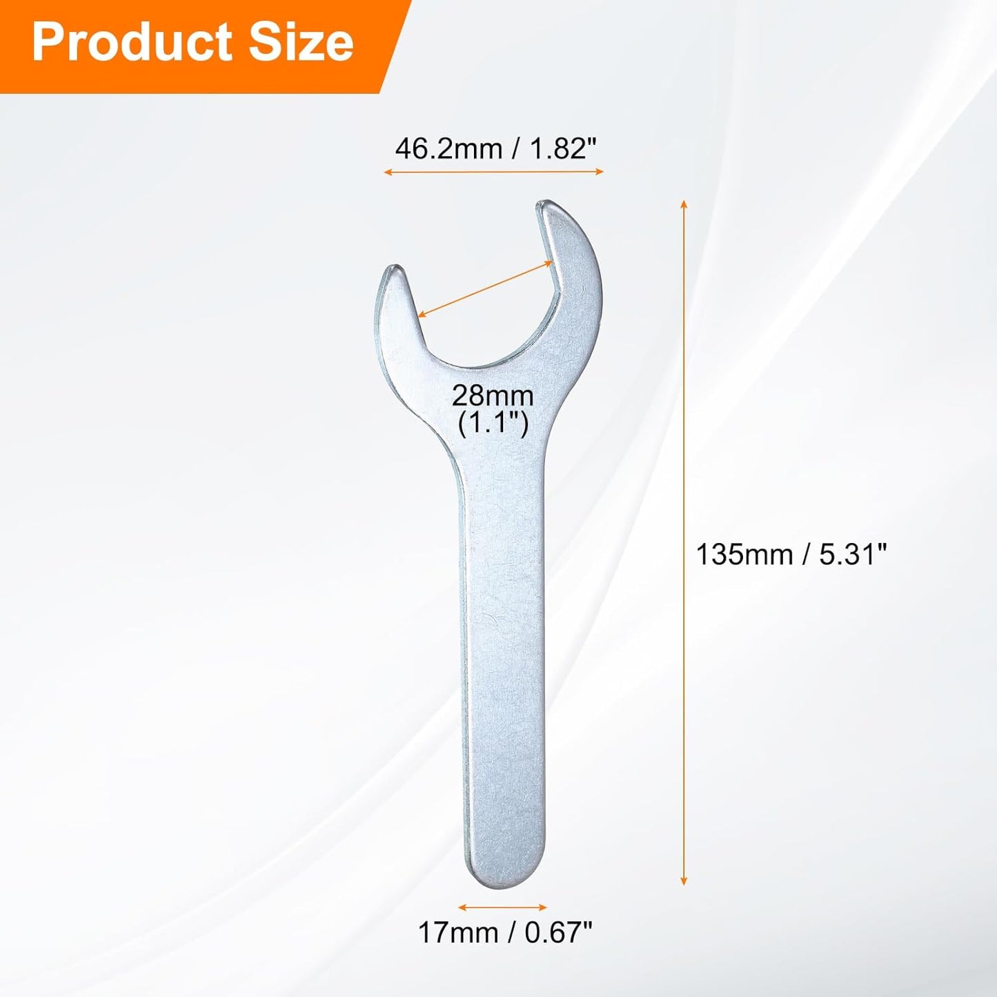 HARFINGTON 10pcs Small Wrench Open End Wrench 28x135x2.8mm Metric U-Shaped Single Open Ended Spanner Super Thin Small Flat Head Galvanizing Wrench for Automotive Repair Furniture Assembly