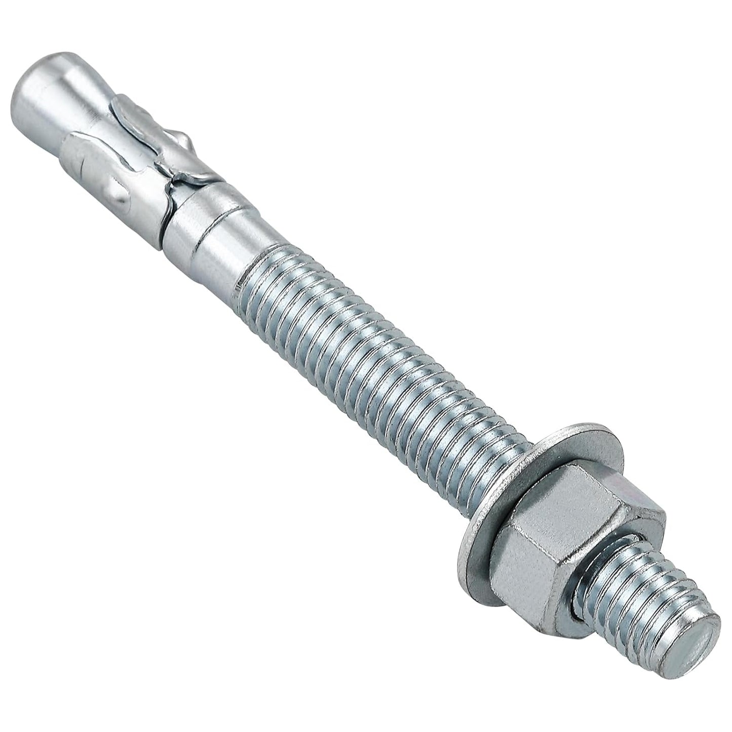 5/16x2" 50Pcs Inch Standard Fasteners for Heavy-Duty Zinc Wedge Anchors for Cement and Concrete