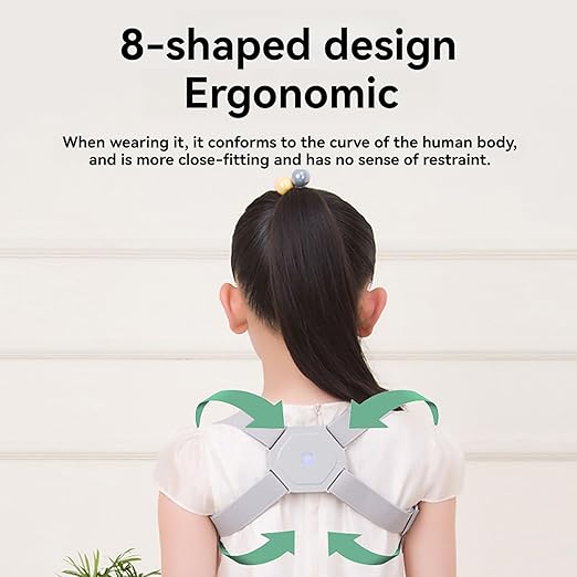 Smart Posture Corrector - Adjustable Upper Back Brace with Vibration Intelligent Posture Reminder, Posture Trainer for Kids, Help to Keep Right Posture (P2000)