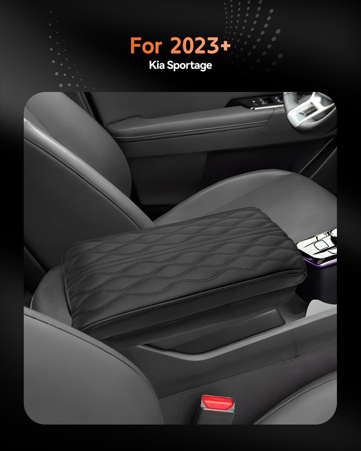 CDEFG for 2025 Kia Sportage Center Console Cover Armrest Box Cover for Sportage (LX, EX, X-Line, SX, SX Prestige, X-Pro, X-Pro Prestige) 2023 2024 2025 Accessories Arm Rest Protector