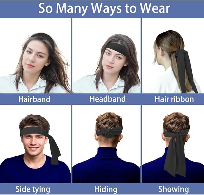 Sport Tie Headbands Tennis Head Tie for Men Women Sports Fans Ninja Soccer Basketball Teams Head Ties Halloween