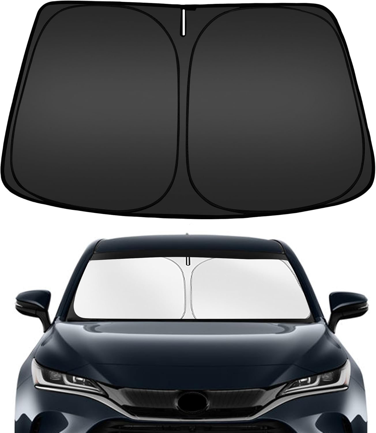 ARISMOTOR Windshield Sun Shade for Toyota Venza 2021-2024, Custom Fit Foldable Front Window Sunshade Sun Visor Protector, Block UV Rays Keep Your Car Cooler