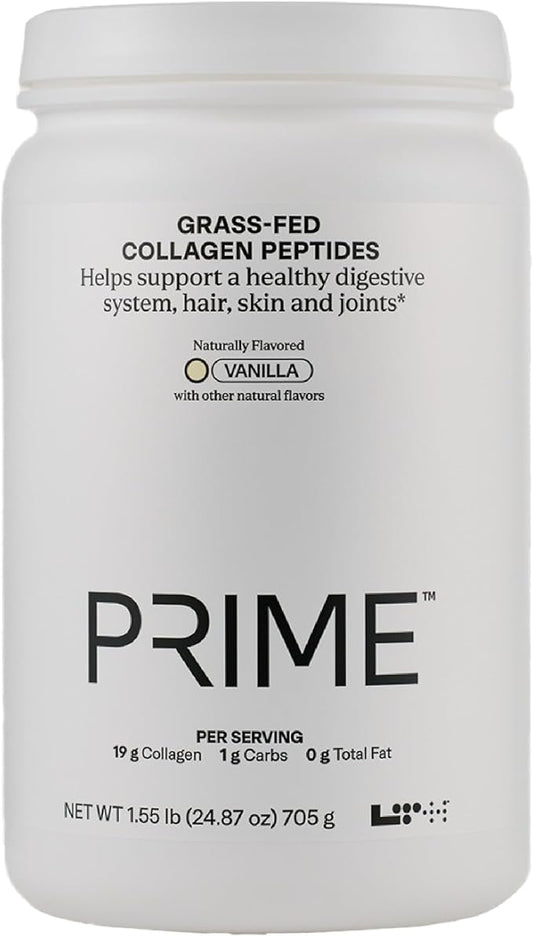 LTH Prime Collagen Peptides - Trusted by Life Time Fitness Members - Collagen Powder for Digestive Health - Supports Healthy Joints, Hair & Skin - from Grass-Fed Cows - Vanilla - 30 Servings