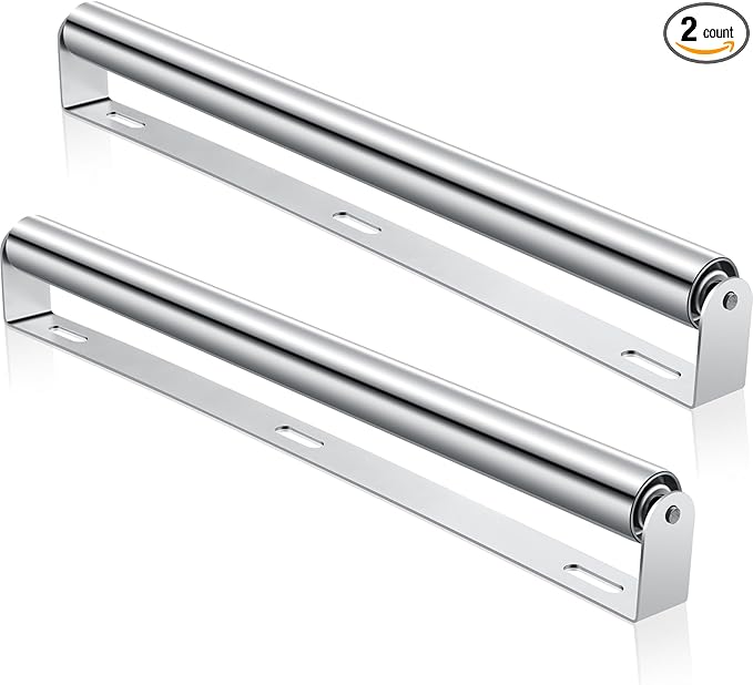 Therwen Boat Trailer Roller with Bracket Set Conveyor Rollers 1.5" Diameter Kayak Roller Metal Roller with Bracket for Transporting Raft Industrial Use