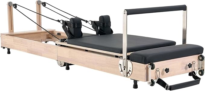 VEVOR Pilates Reformer Machine, Pilates Workout Equipment for Home Gym Studio Use, Pilates Bed with Dual Resistance- Spring & Cord, Reformer Set, Up to 400 LBS