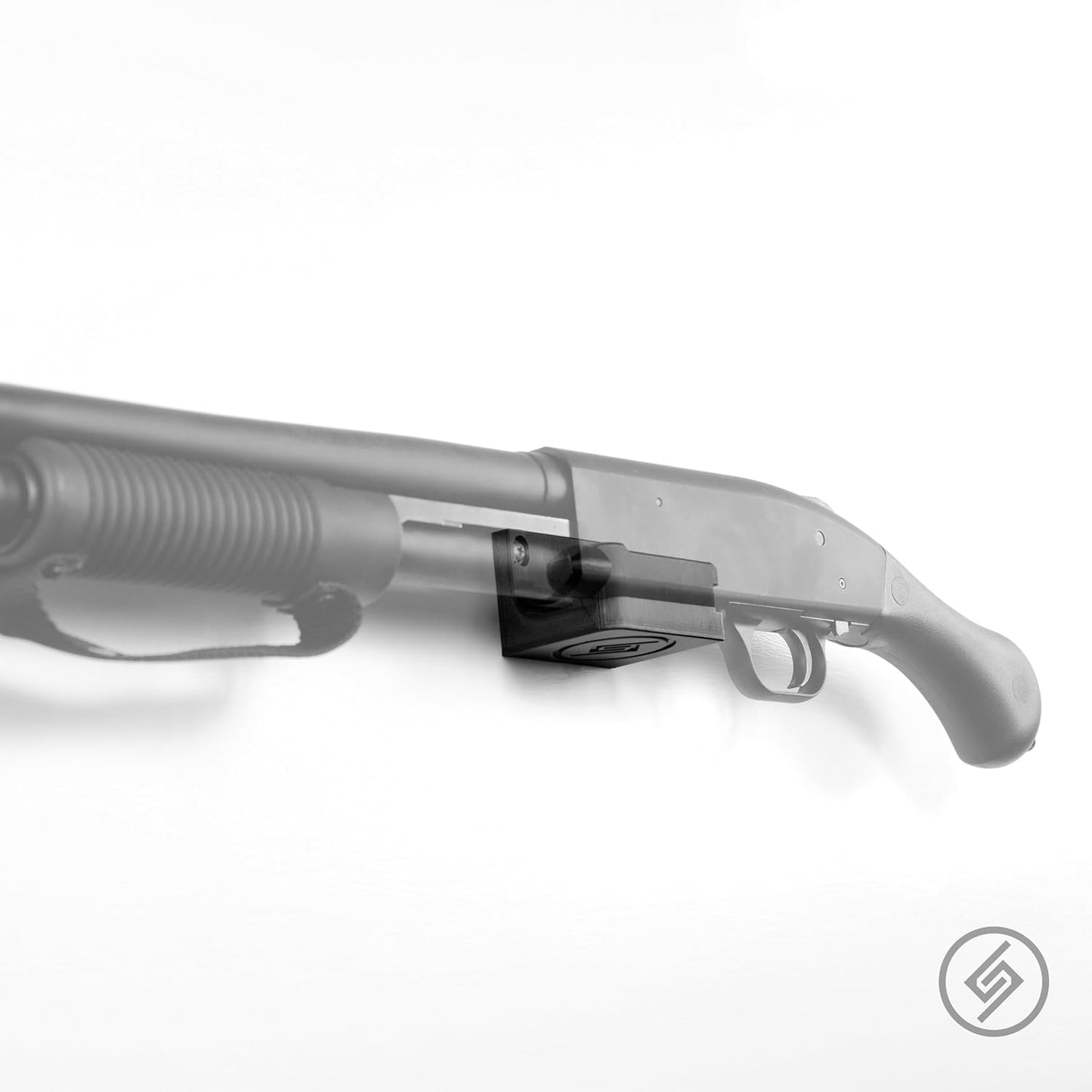 Spartan Mount Compatible with Mossberg 88, 500, 590 Shotgun Display Storage Organization System | Unique Low Profile Design | Gun Safe Wall Room Mounting Solution (20-Gauge, Barrel Points Left)