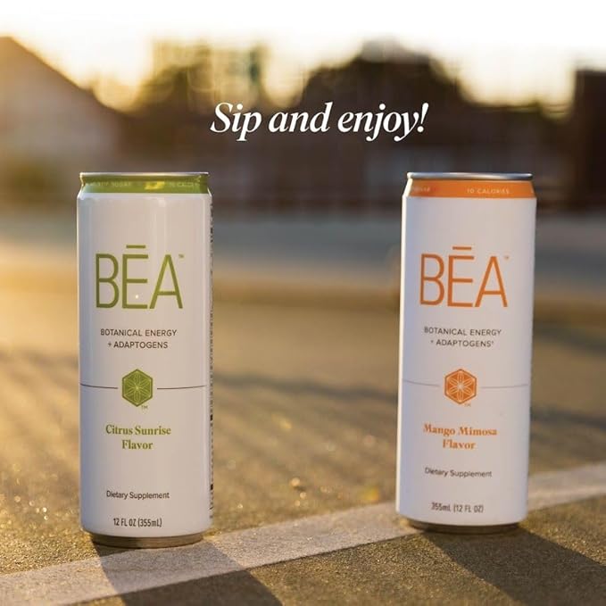 Isagenix BĒA™ Sparkling Energy Drink – Botanical Energy + Adaptogens – Mango Mimosa (12 Servings)