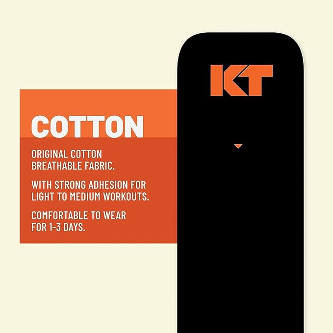 KT Tape, Original Cotton, Elastic Kinesiology Athletic Tape, 125’ Uncut Roll