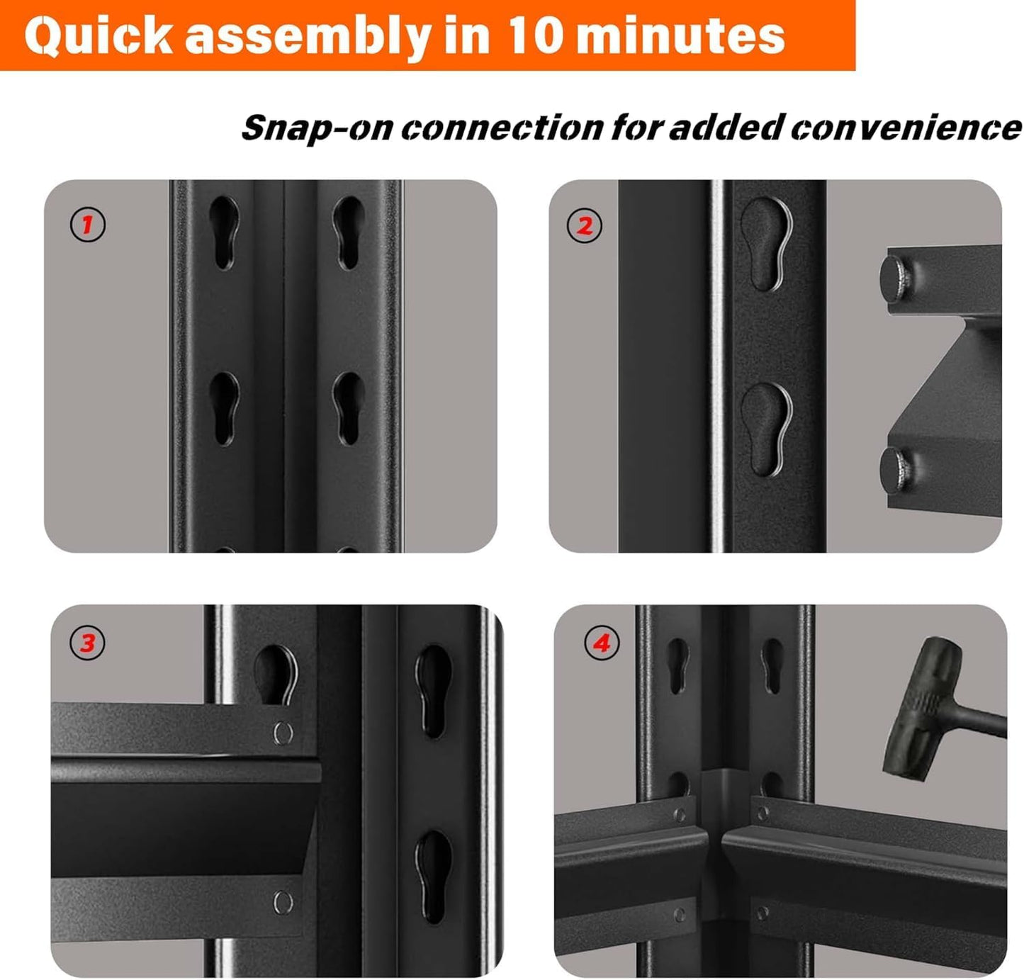 Adjustable 6-Tier Garage Shelving, Heavy Duty Steel Storage Rack, High Load Capacity, Ideal for Garage, Warehouse, or Home Organization (6-Tier 78" H x 40" W x 20" D)