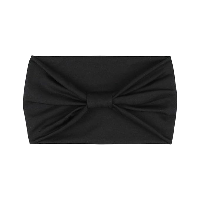 DRESHOW 4 Pack Turban Headbands for Women Wide Vintage Head Wraps Knotted Cute Hair Band Accessories