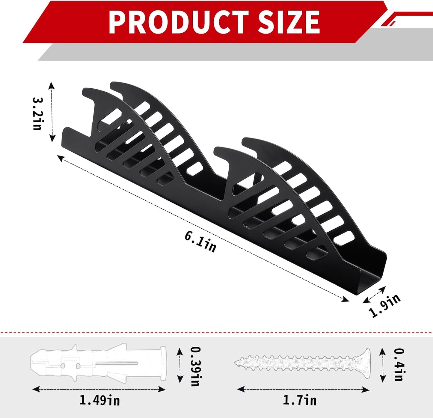 Jack Stand Wall Mount Organizer: Jack Stands Holder Storage Rack Mount - Fit for 2 & 3 Ton Jack Stand (2 Pack)
