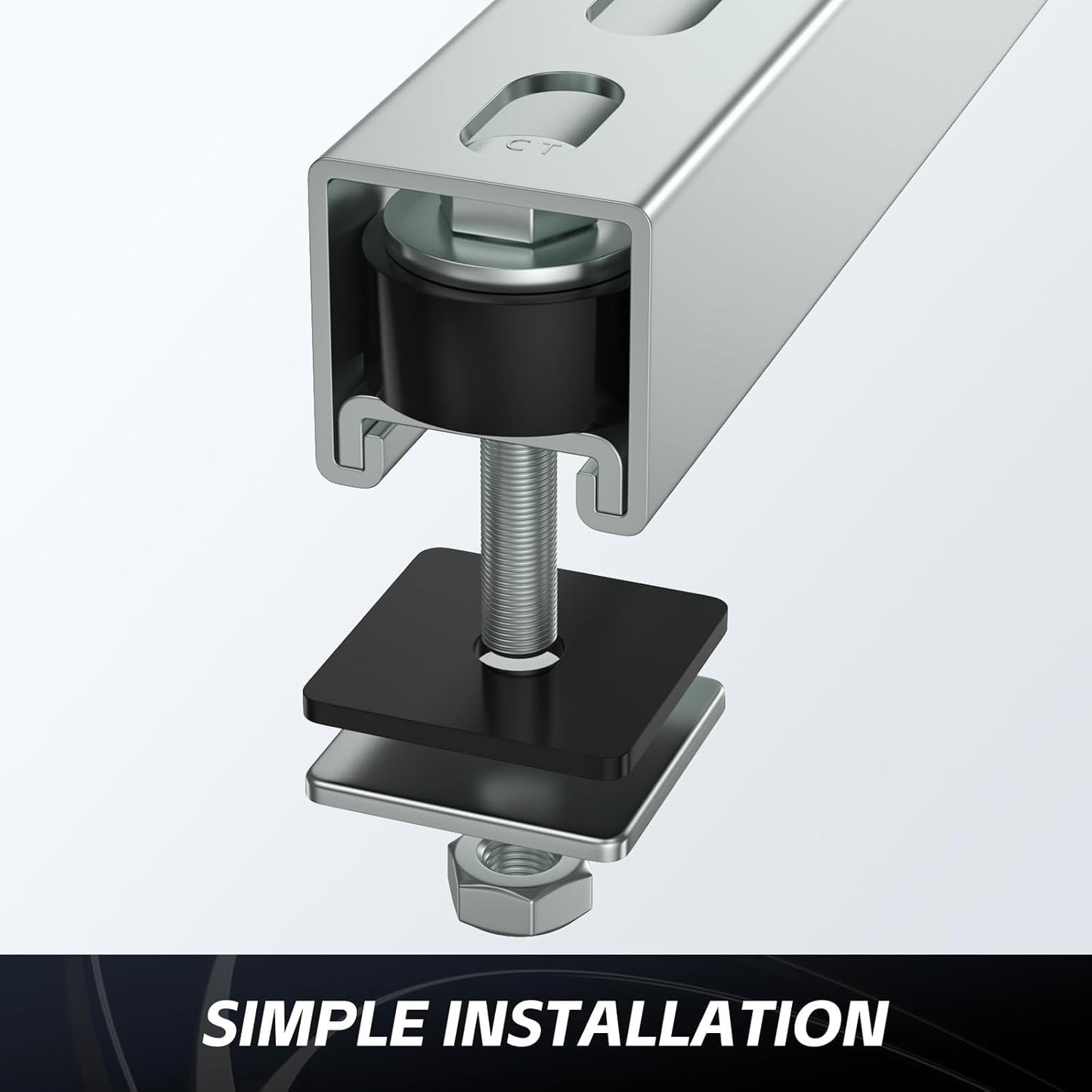 SKTREX Anti-Skid designTrolley Roller Wheels Limit Trolley Assembly Positioning for Unistrut Strut Channel with 1-5/8" Wide and All 1-5/8" or Taller Strut Channel Pack of 8