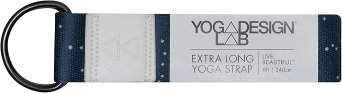 yogadesignlab YOGA DESIGN LAB | The Yoga Strap | Luxurious, Extra Long, Super Soft, Eco Printed | Studio Quality, Adjustable | Safely Stretch Further and Hold Longer | 8 ft Long